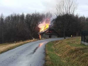 Pożar  pustostanu 