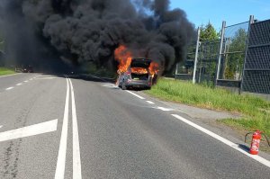 Pożar samochodu osobowego na DK94