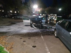 Pożar samochodu w Jedliczu