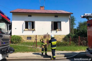 Pożar w domu w Korczynie
