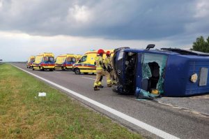 Wypadek na autostradzie A4 w Bratkowicach