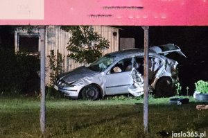 Wypadek w Jaśle, trzy osoby poszkodowane