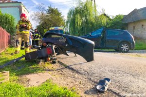 Wypadek w Lubatowej. Poszkodowany kierujący jawą