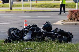 Wypadek w Rzeszowie. Zderzenie pieszej z motocyklem
