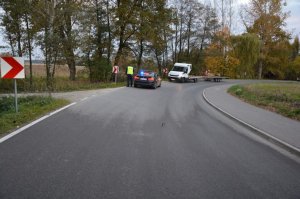 Wypadek z udziałem motocyklisty w Żarówce