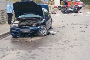 Zderzenie czterech pojazdów w Przysietnicy