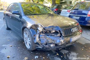 Zderzenie dwóch samochodów na Kolejowej