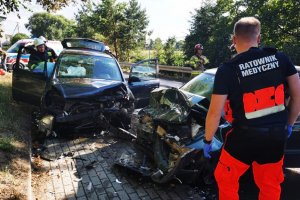 Zderzenie dwóch samochodów w Przeworsku. 6 osób poszkodowanych
