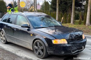 Zderzenie dwóch samochodów we Wrocance