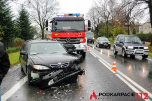 Zderzenie osobówki i lawety w Miejscu Piastowym