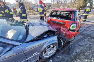 Zderzenie trzech samochodów na Rzeszowskiej
