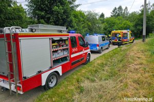 Zręcin. Ciężko poparzony mężczyzna