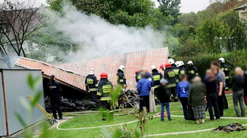 Pożar drewutni Targowiska