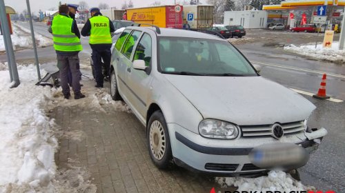 Kolizja na ul. Zręcińskiej w Krośnie