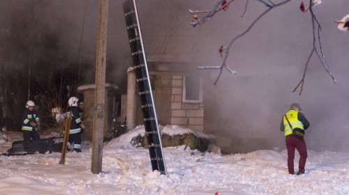 Pożar domu w Korczynie