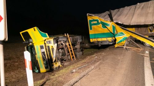Nowa Wieś. Zderzenie dwóch samochodów ciężarowych
