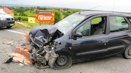 Zderzenie samochodów na ul. Bieszczadzkiej