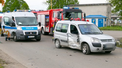 Kolizja w Krośnie. Zderzenie porsche i citroena