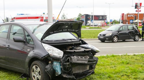 Kolizja na Bieszczadzkiej w Krośnie