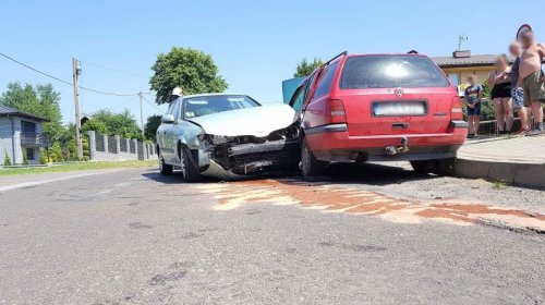 Kolizja na skrzyżowaniu w Jedliczu