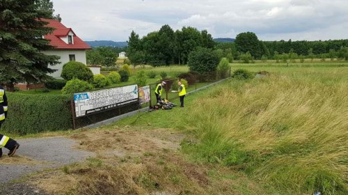 Iskrzynia. Wypadek z udziałem motocyklisty