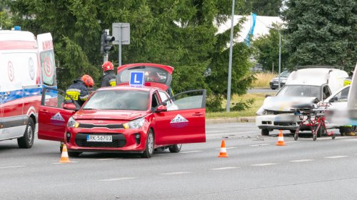 Krosno. Wypadek z udziałem samochodu WORD