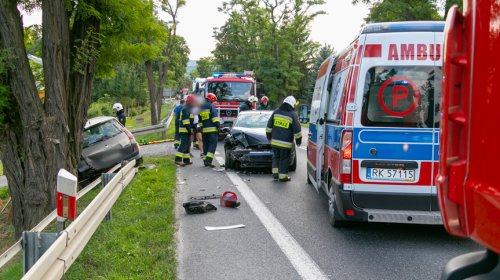 Wypadek drogowy w Zboiskach