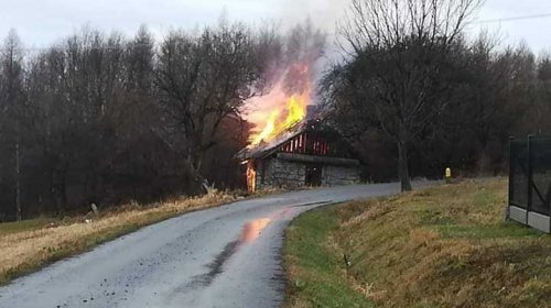 Pożar opuszczonego budynku 