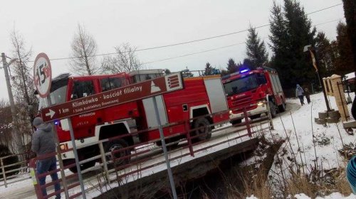Pożar kotłowni w Klimkówce 