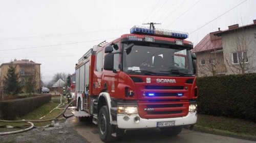 Pożar domu w Bóbrce