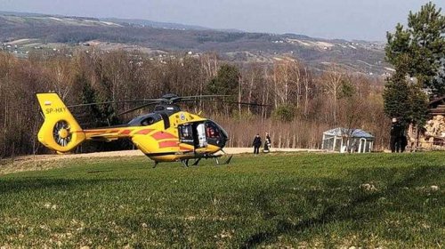 Wypadek w lesie -interweniował helikopter Pogotowia  Ratunkowego