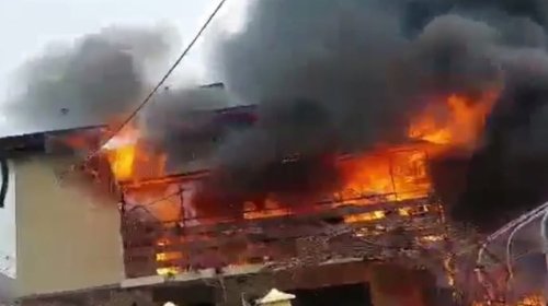 Ogromny pożar domu w Tyczynie